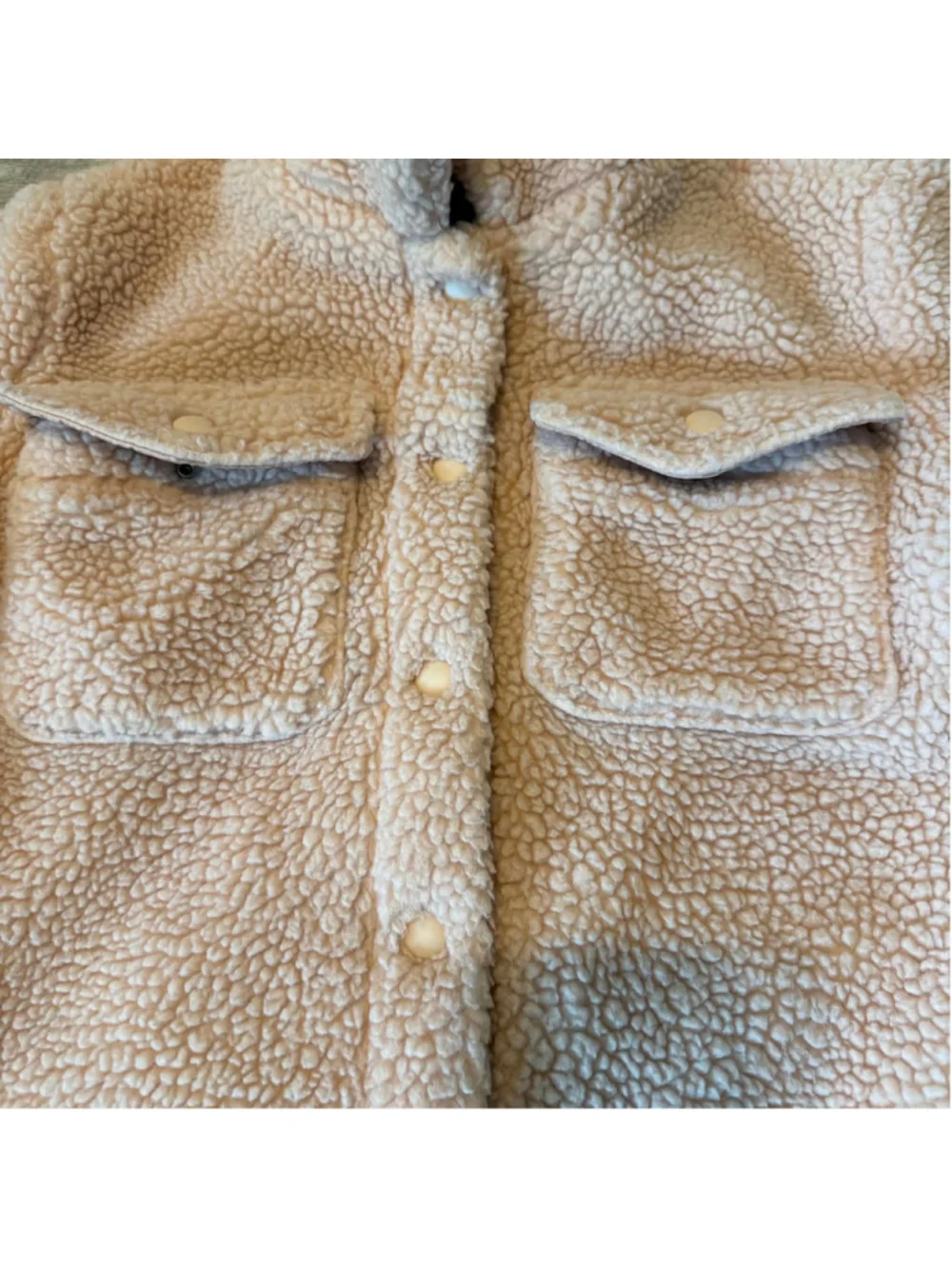 The Children’s Place Girls XL 14 Beige Sherpa Fleece Jacket Cozy Outerwear